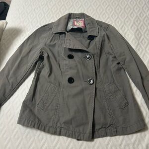 Old Navy Charcoal Jacket with Floral Lining